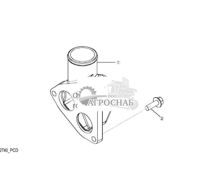 2154 Крышка термостата 